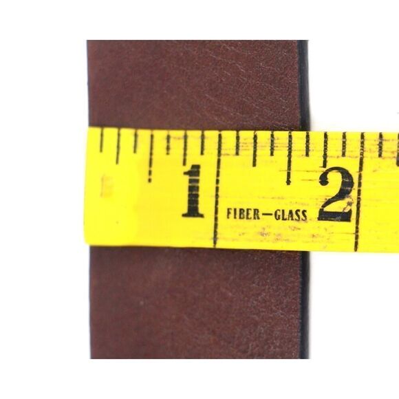 CLASSIC BROWN REAL LEATHER 1.5"Wd STUDDED DRESS CASUAL WOMEN'S BELT Sz S/M (E97 - Picture 8 of 12